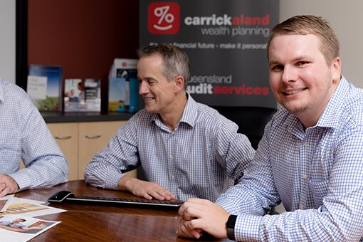 Greg Burton (left with Carrick Aland Wealth Planning team) is an accredited Financial Planning Association of Australia Aged Care Specialist