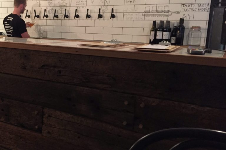 bar in a brewery